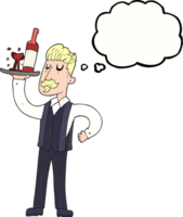 thought bubble cartoon waiter png