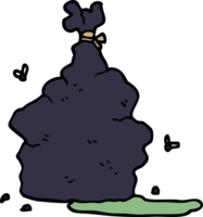 cartoon doodle garbage bag png