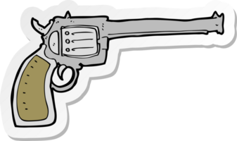 sticker of a cartoon gun png