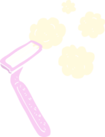 ilustración de color plano de una maquinilla de afeitar de dibujos animados png