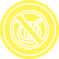no music circular icon png