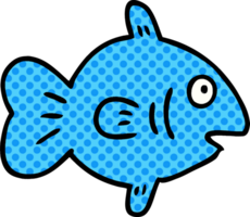 dessin animé doodle d'un poisson marin png