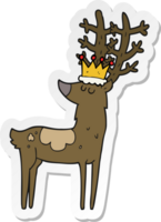 sticker of a cartoon stag king png