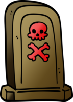 cartoon doodle grave stone png