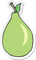 autocollant d'une poire de dessin animé png