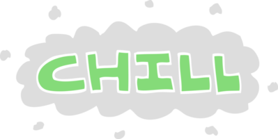 Cartoon-Doodle-Chill-Zeichen png