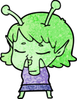 cute alien girl cartoon png