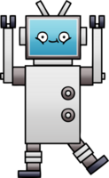 Farbverlauf schattierter Cartoon-Roboter png