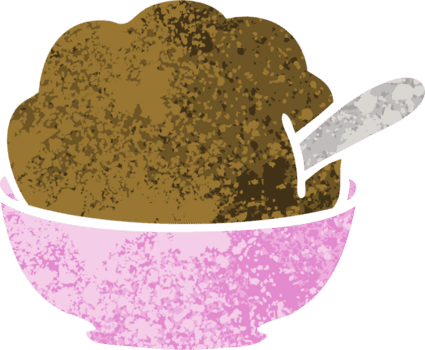 knäppa retro illustration stil tecknad chokladglass png