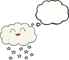 pensamiento burbuja dibujos animados nube nevando png