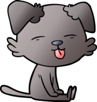 cartoon dog sticking out tongue png