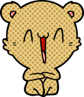 contento orso seduta cartone animato png