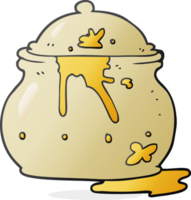 cartoon messy mustard pot png