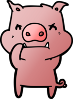 angry cartoon pig png