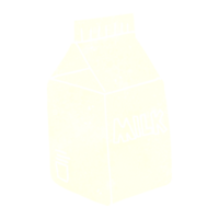 retro tekenfilm melk karton png