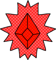 cartoon doodle of a red bright jewel png