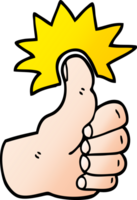 png gradient illustration cartoon thumbs up symbol