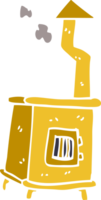 cartoon doodle old wood burner png