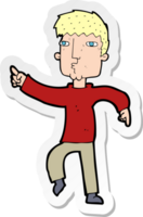 sticker of a cartoon dancing man png