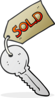 cartoon new house key png