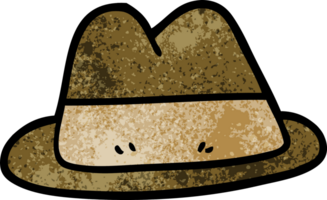 cartoon doodle old style hat png