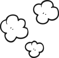 black and white cartoon smoke cloud symbol png