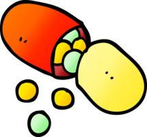 png gradient illustration cartoon capsule pill