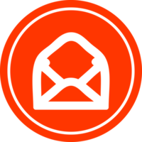 ícone circular de carta de envelope png