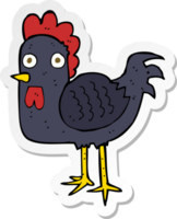 sticker of a cartoon chicken png