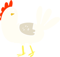 poulet de dessin animé illustration couleur plate png