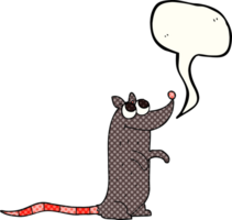 cómic libro habla burbuja dibujos animados rata png