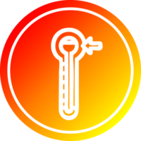 circular de alta temperatura en espectro de gradiente caliente png