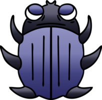 quirky gradient shaded cartoon beetle png