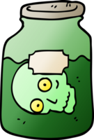 png gradient illustration cartoon head in jar