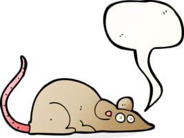 Cartoon-Maus mit Sprechblase png