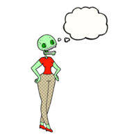 thought bubble cartoon zombie woman png