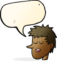 cartoon happy boy face with speech bubble png
