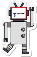 sticker of a cute cartoon robot png