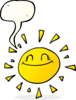 feliz discurso bolha desenho animado Sol png