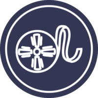 Kreisförmiges Symbol für die Filmrolle png