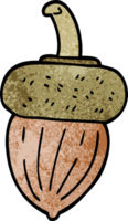 cartoon doodle acorn png