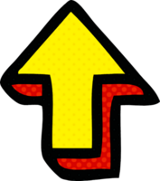 comic book style cartoon directional arrow png