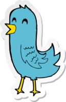 sticker of a cartoon happy bird png