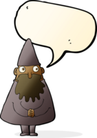 cartoon wizard with speech bubble png