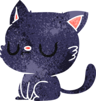 Retro-Cartoon der süßen kawaii Katze png