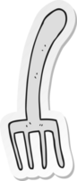 sticker of a cartoon fork png