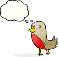 cartoon robin with thought bubble png