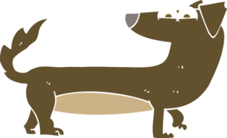flat color illustration of a cartoon dog png