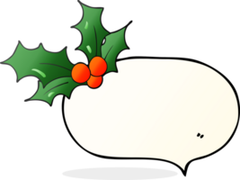 speech bubble cartoon christmas holly png