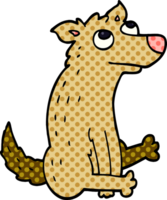 cartoon doodle hond zit png